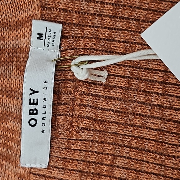 OBEY WORLDWIDE Pretty Fancy Orange Fall Dress NWT - Picture 11 of 16